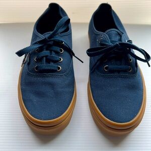 VANS Authentic Light Gum Navy  Men 6/Women 7.5 Skate Shoes Super Clean